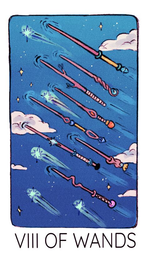 eight of wands tarot card