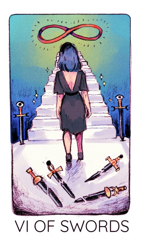 six of swords tarot card