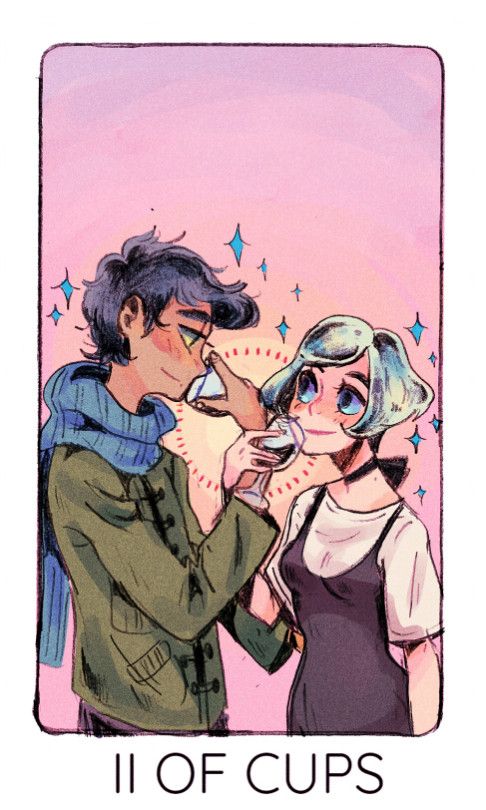 two of cups tarot card