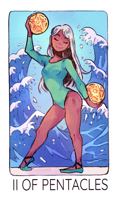two of pentacles tarot card