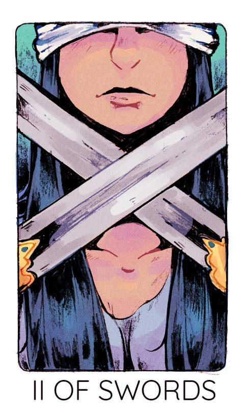 two of swords tarot card